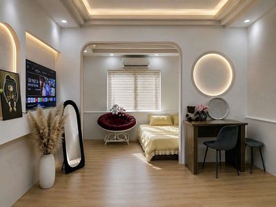 Open the apartment. An elevator bedroom right here at the airport.