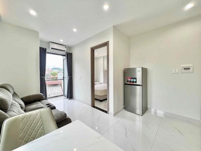 High-class apartment - balcony, clean-up kitchen immediately scene