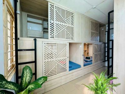 The dorm room is comfortable next to University of Saigon.