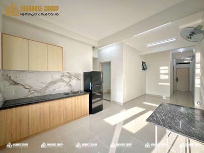 Two bedrooms, two bathrooms. 70 M2 just built a full interior right here in lê văn quới.