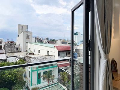 Studio balcony, full interior, German favorite, right across the hall.
