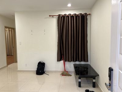 Rent two bedrooms. Two bathrooms. 62 meters. Dream home with curtains in it.