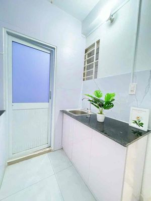 A full interior kitchen room