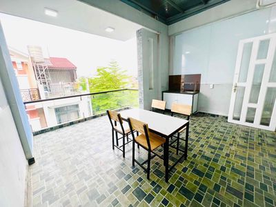 Room full of furniture, two super balconies near Krist. Happy birthday.