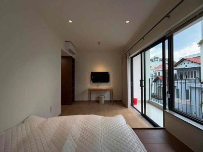 The new apartment is located at the Modern Building Center.
