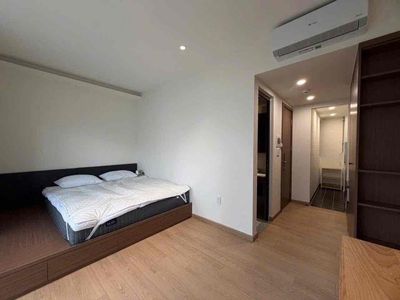 The new apartment is located at the Modern Building Center.