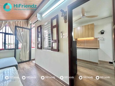 The service apartment is a one- bedroom-full furniture separated kitchen - sky window