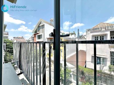 Rent the corner with balconies and the wide-lit window system