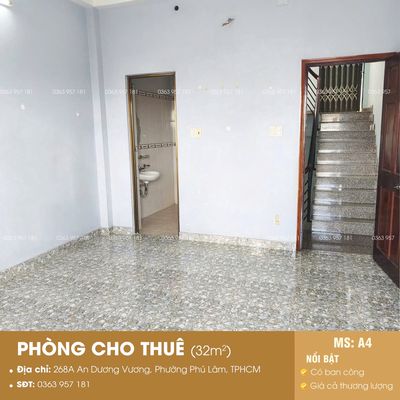 Renting room - right in front of An Dương Vương District 6.