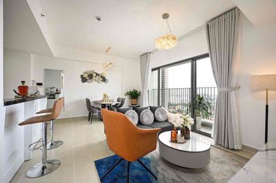 Masteri Thảo Điền rare T4: Bedroom 2 76 M2 upstairs, full interior.