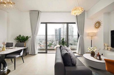 Masteri Thảo Điền rare T4: Bedroom 2 76 M2 upstairs, full interior.
