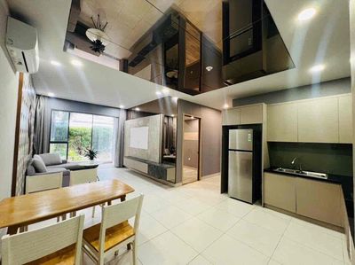 Rent apartment 3 bedroom 110 meters with gardening in the basic interior of District 7