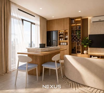 penthouse full of high-end balcony two bedrooms one master room