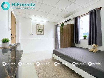 The balcony studio is full of furniture next to the student price bridge