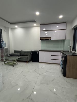 The new room is full of basic furniture.
