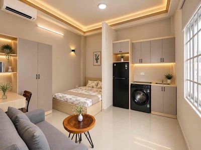 Room 35 m2_1 kitchen bedroom and Studio_New House 100%_ 58/27 Tân Cảng