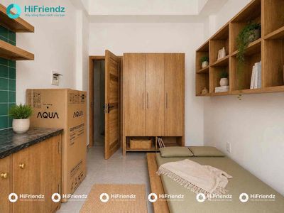 The beautiful balcony studio full of Đồng Đen - elevator - new home