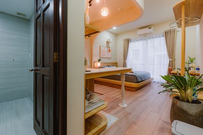Designer studio 22 m2 Điện Biên Phủ, full interior, kitchen + private washing machine