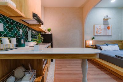 Designer studio 22 m2 Điện Biên Phủ, full interior, kitchen + private washing machine