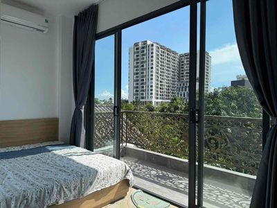 his private balcony apartment