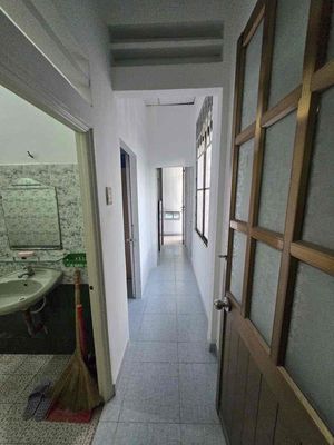 The balcony, windows, kitchen outside the interior room
