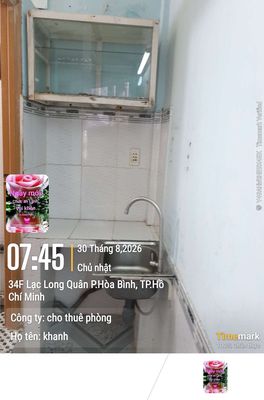 rented a room.