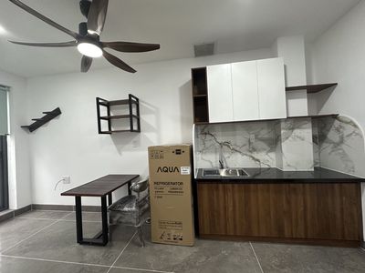 We'll rent a mini apartment. 45 M2, two beds. Four in comfort.