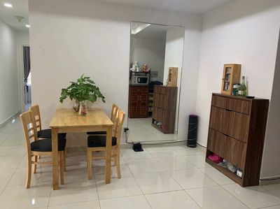Rent the angle of Chung Cư Nguyễn Kim, area 70 meters, two bedrooms, Full interior.