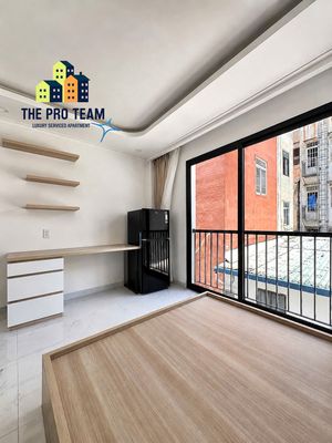 Large balcony studio - full interior near landmark