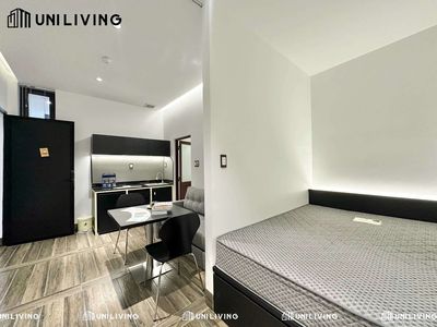 Room service. A nice design bedroom. - Full furniture. - There's elevators.