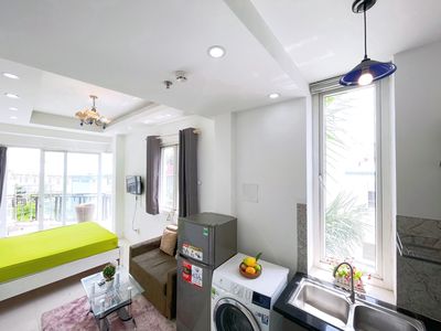 The super-chill balcony studio -- full of top-level furniture -- Lê Văn Sỹ, District 3.