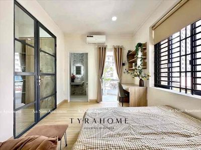apartment one cool balcony bedroom full of Lê Trực furniture, Bình Thạnh