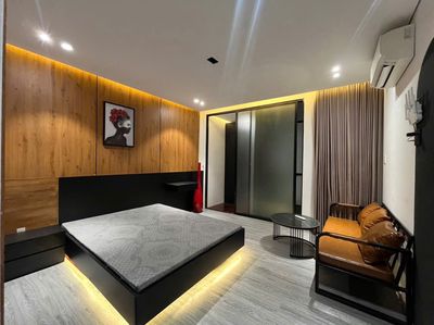 Rent a service apartment. A bedroom.