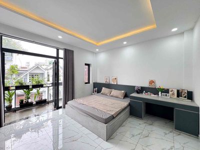 open the studio full of modern interiors with open window balcony