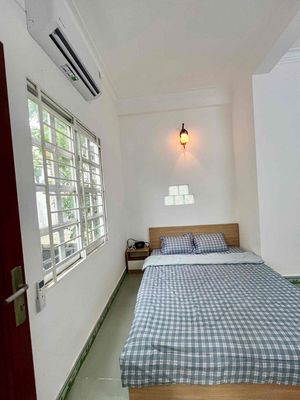 The owner rented a room full of furniture, cool windows.