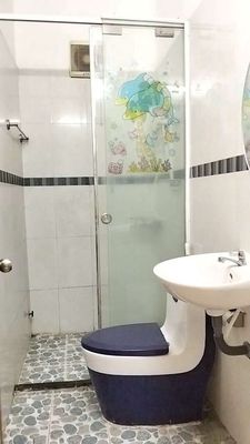 Lý Phục Man 7th District, nice room. Like this one, there's a fridge in the bathroom.