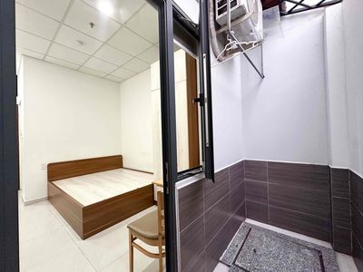 apartment full interior - balcony behind flower village park