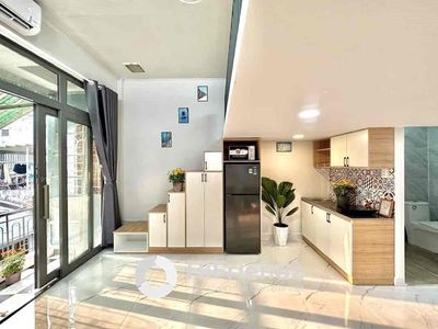 Rent an apartment full of furniture - private washing machine - Khuông Việt immediately