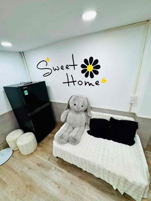 Full furniture for the little family. One bedroom, six million worth of toilets.
