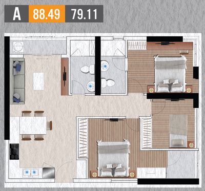 The owner himself rented The Western Capital Rg Lý Chiêu Hoàng two bedroom 3 bedrooms