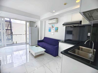 Rent apartment 1 bedroom + one living room - balcony pool & gym