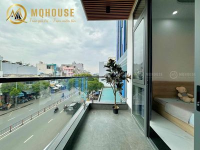 The full balcony furniture, the open private washing machine window