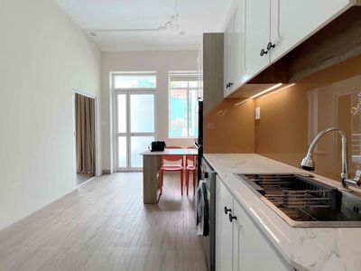 - A new apartment - A 50-foot bedroom - Big balcony.