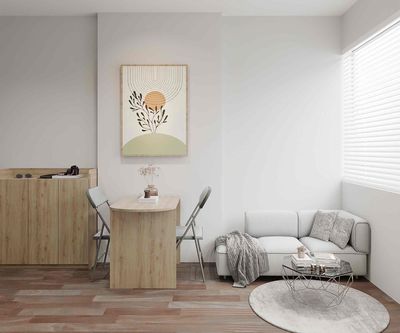 Open two bedrooms. A full bedroom with a balcony -- 100 percent new.
