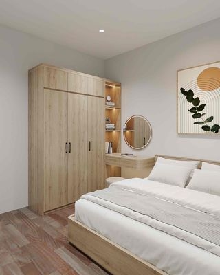 Open two bedrooms. A full bedroom with a balcony -- 100 percent new.
