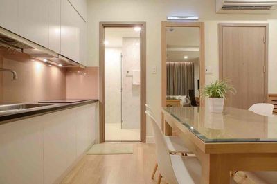 High-class apartment. A full-size kitchen room.