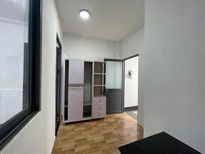 The studio room is empty. One bedroom.