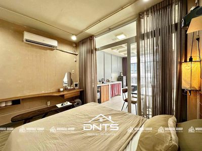Penthouse one bedroom balcony sky windows 45 m2 near Lit.