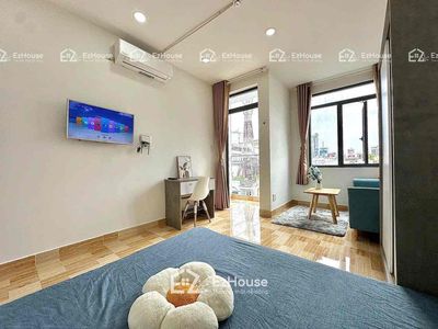 A balcony kitchen room right intown - full of fancy interiors - high security