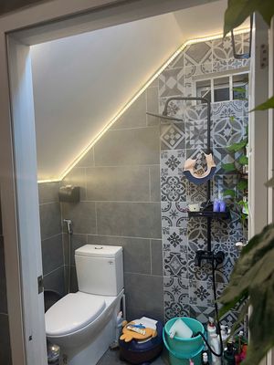 A nice new one-story building, two bedrooms two tolet alley three-and-a-half m Huỳnh Tấn Phát, District 7.